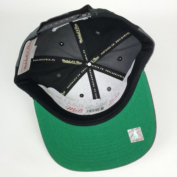 Brooklyn Nets Mitchell & Ness NBA Deadstock Snapback Hat 3D‎ Logo Gray Black Cap - Picture 9 of 9